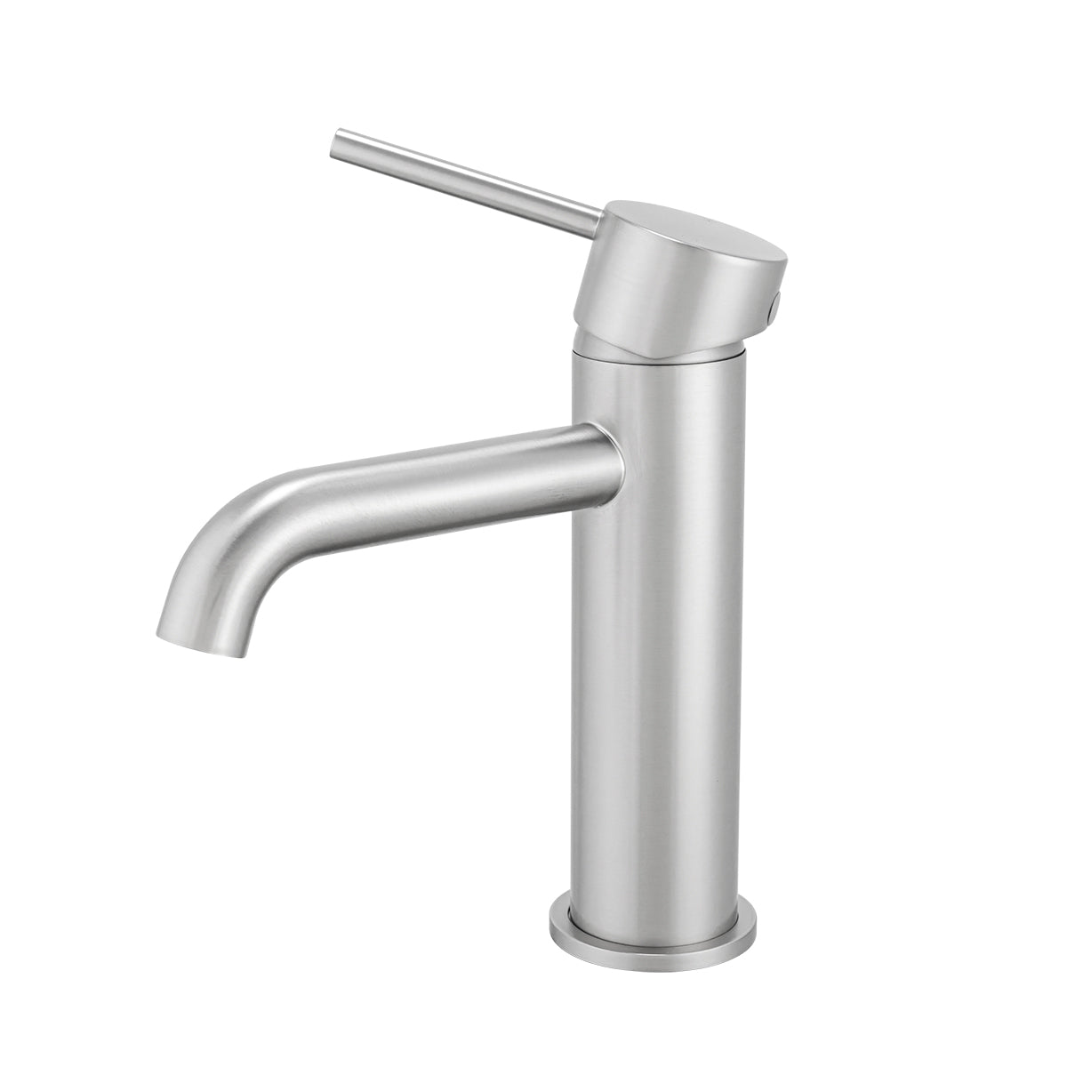 Round Basin Mixer Tap – Brushed Nickel