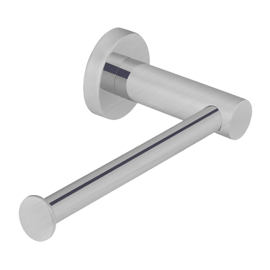 Round Toilet Roll Holder – Brushed Nickel / Chrome