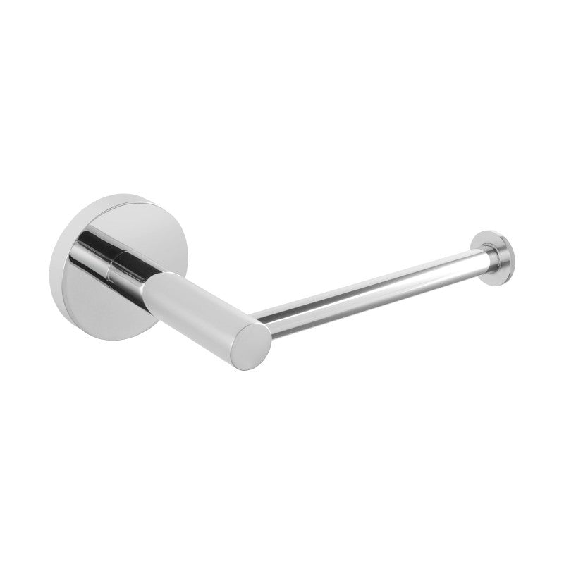 Round Toilet Roll Holder – Brushed Nickel / Chrome