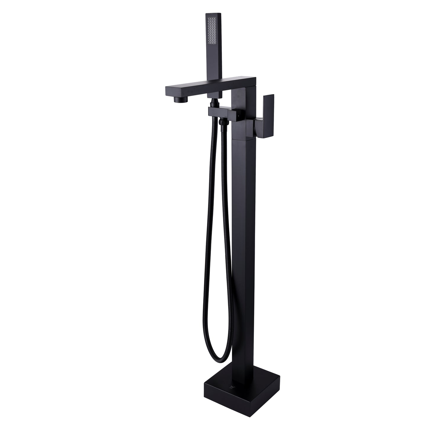Square Freestanding Bath Mixer with Handheld Shower