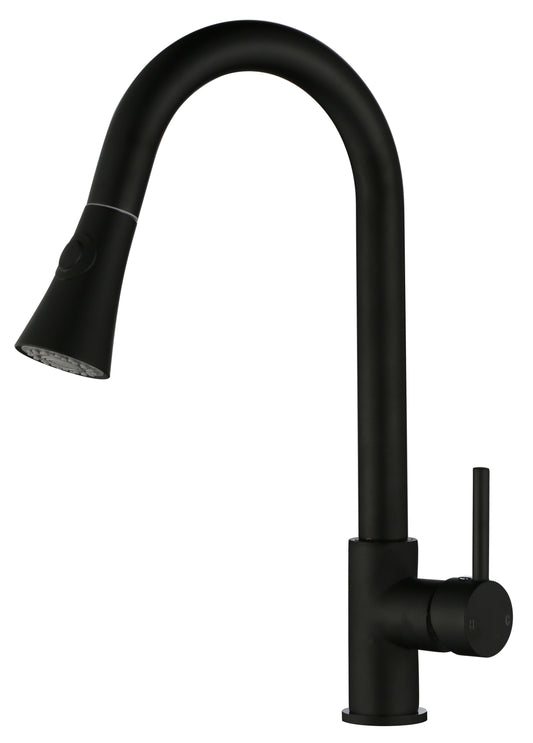 Matte Black Pull-Down Kitchen Mixer Tap